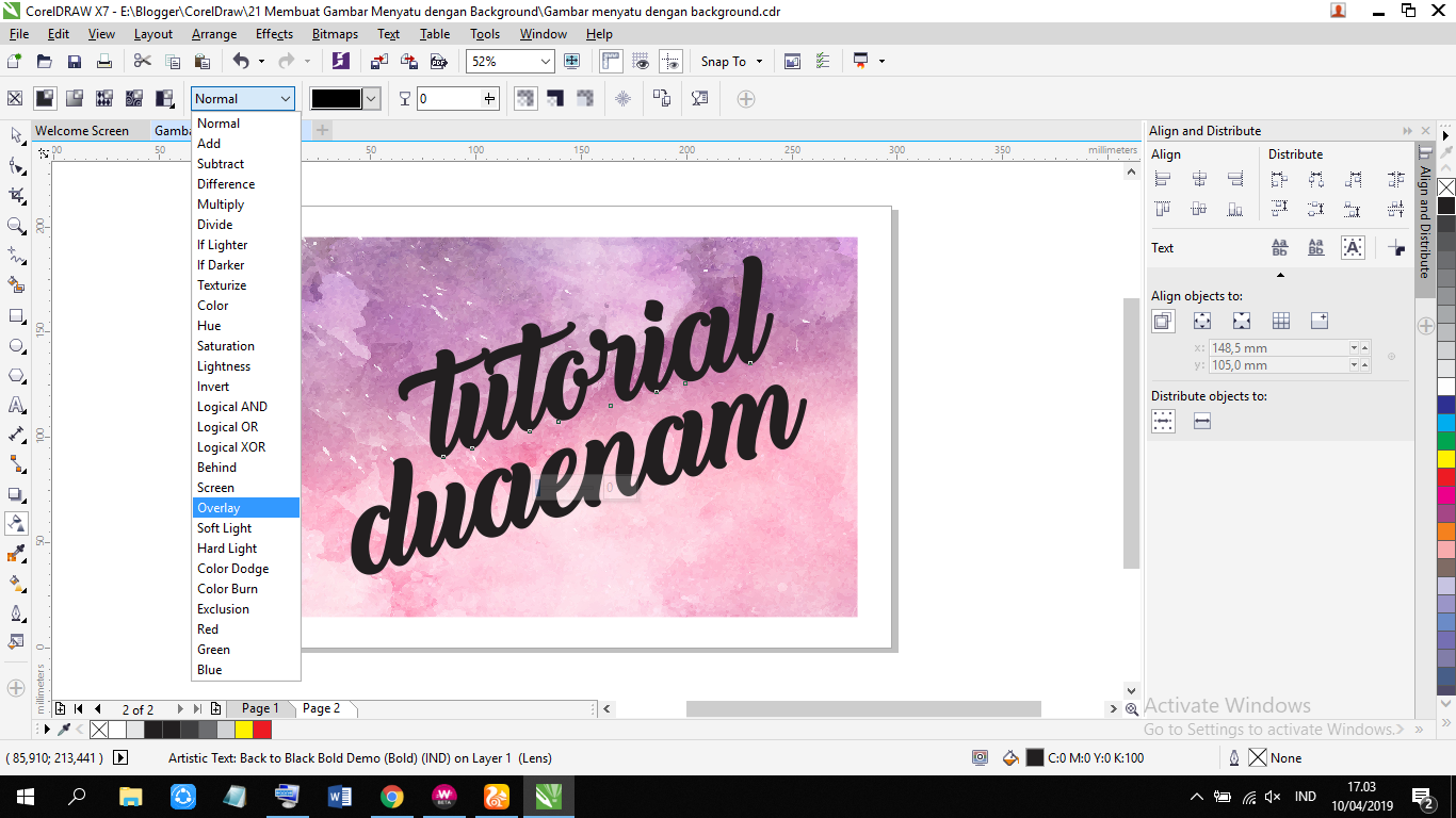 Detail Cara Membuat Background Transparan Coreldraw X7 Nomer 11