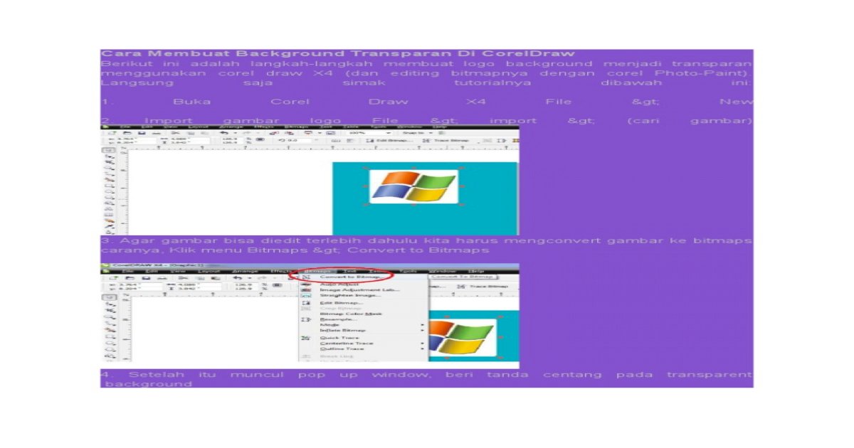 Detail Cara Membuat Background Transparan Di Corel Draw X3 Nomer 24