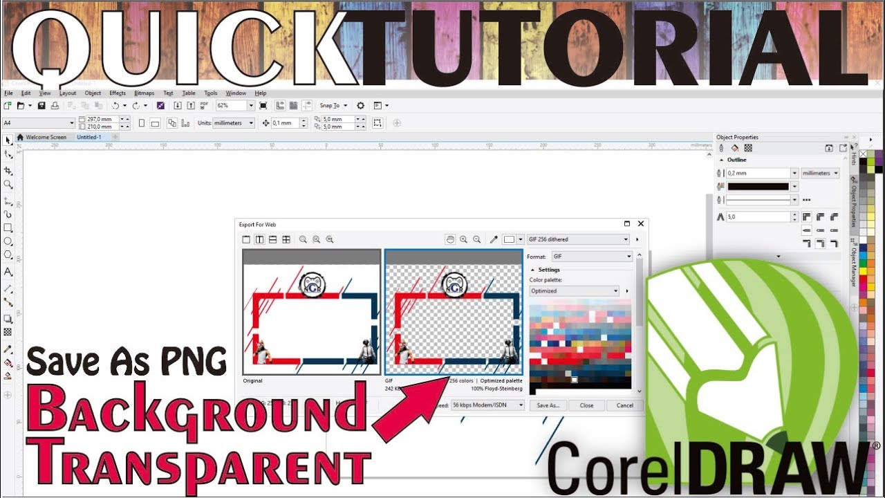 Detail Cara Membuat Background Transparan Di Corel Draw X3 Nomer 7