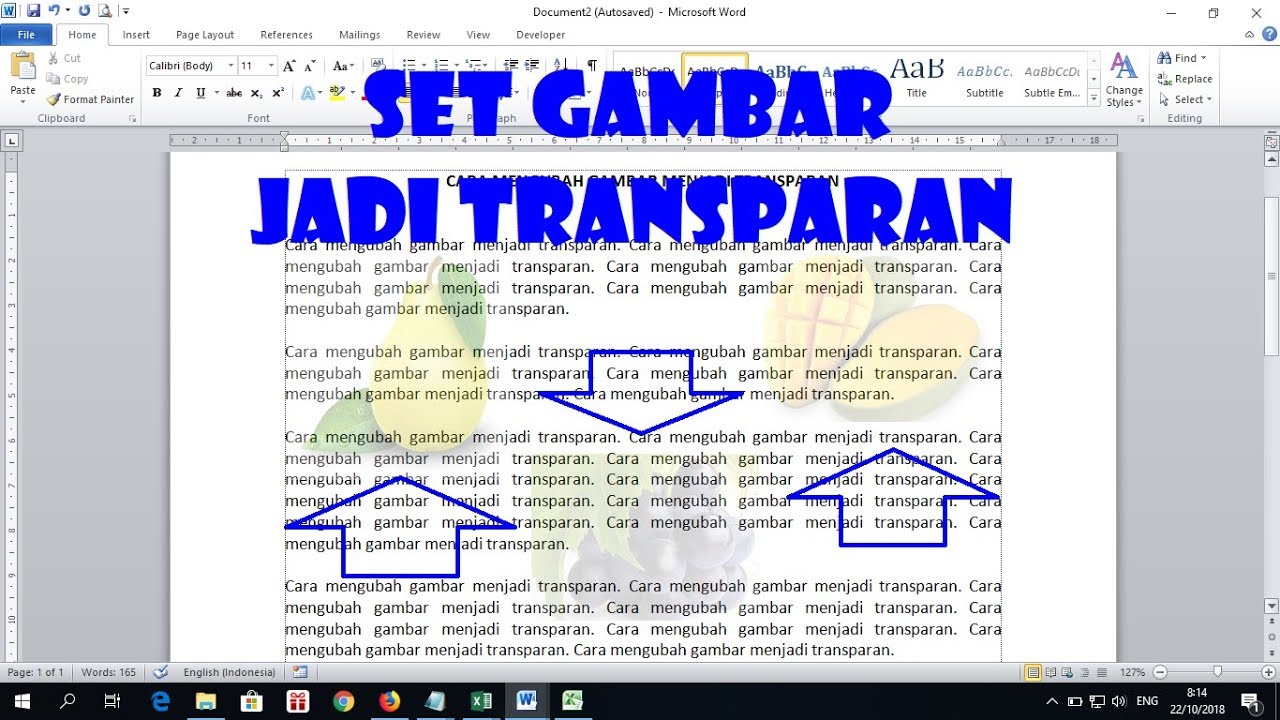 Cara Membuat Background Transparan Di Word 2010 - KibrisPDR