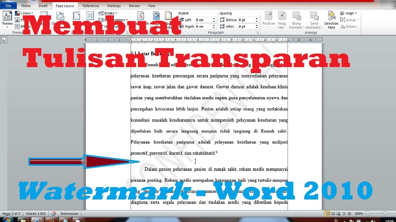 Detail Cara Membuat Background Transparan Di Word 2010 Nomer 26