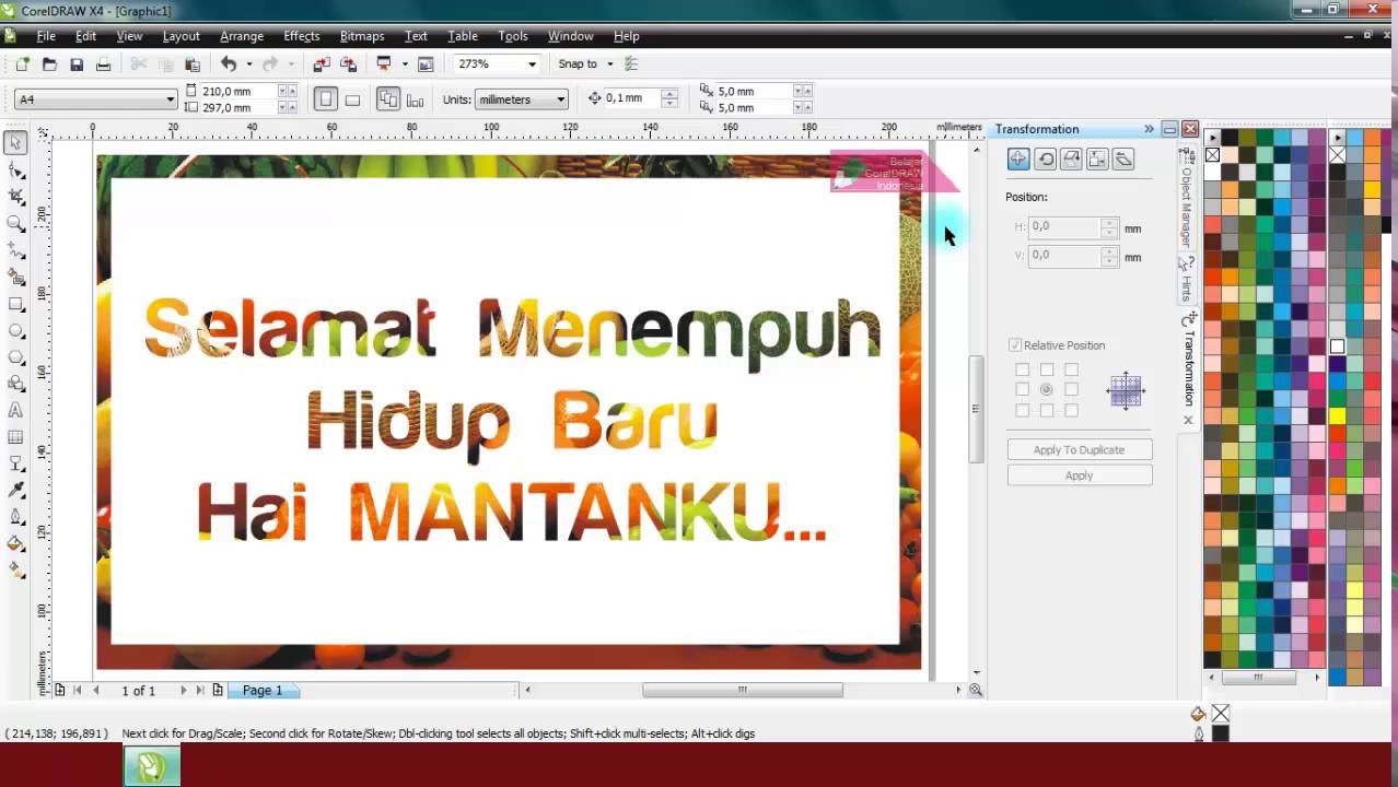 Detail Cara Membuat Background Tulisan Di Coreldraw Nomer 3