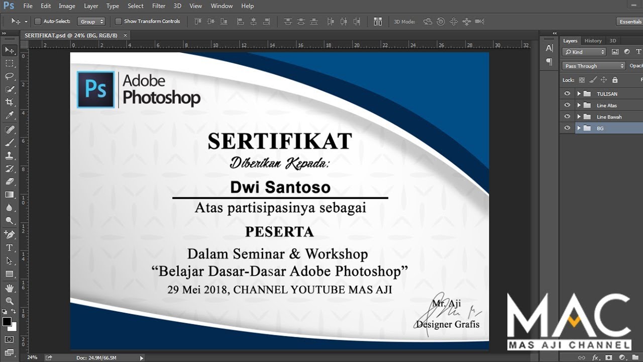 Cara Membuat Bingkai Sertifikat Di Photoshop - KibrisPDR