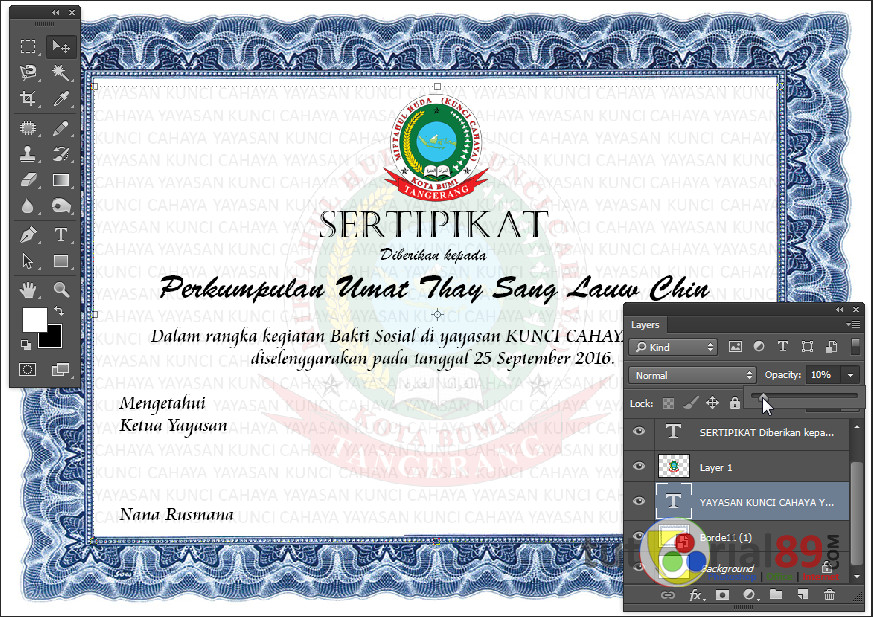 Detail Cara Membuat Bingkai Sertifikat Di Photoshop Nomer 8