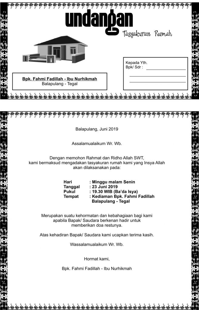 Detail Cara Membuat Bingkai Undangan Syukuran Nomer 53