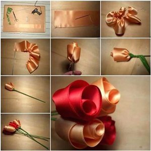 Detail Cara Membuat Bunga Mawar Dari Pita Kain Nomer 16