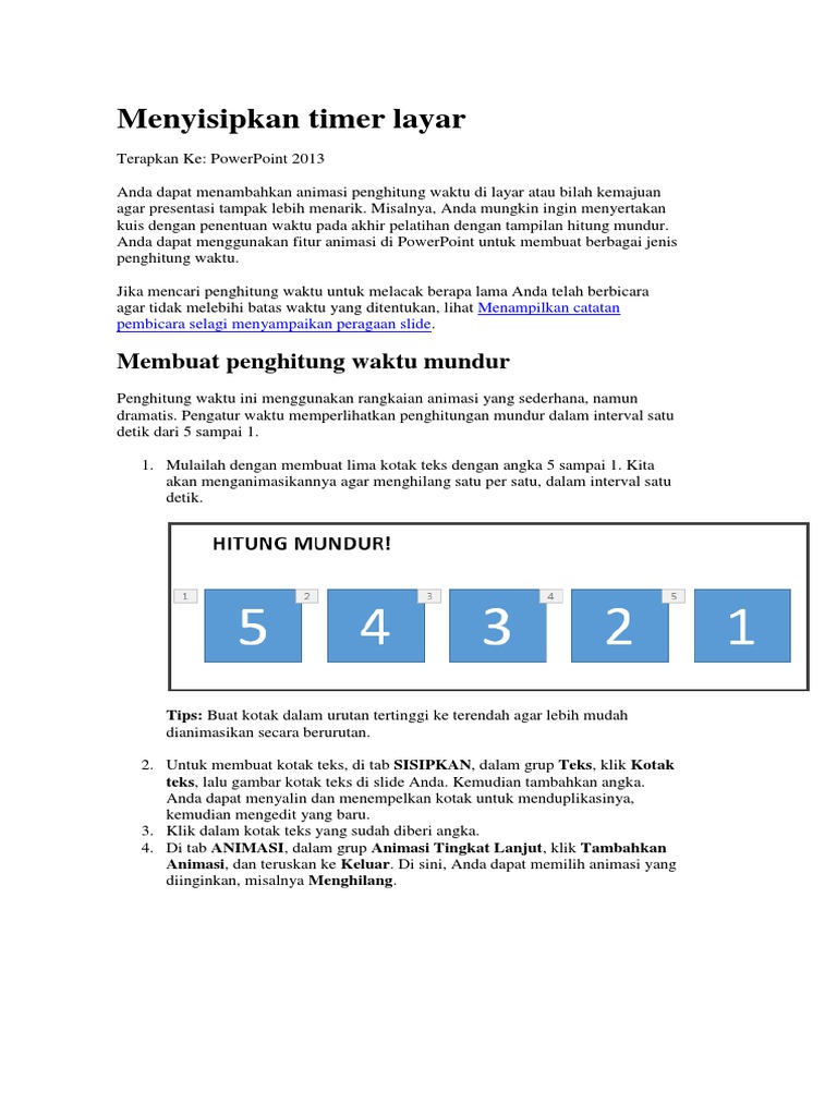 Detail Cara Membuat Countdown Di Powerpoint Nomer 43