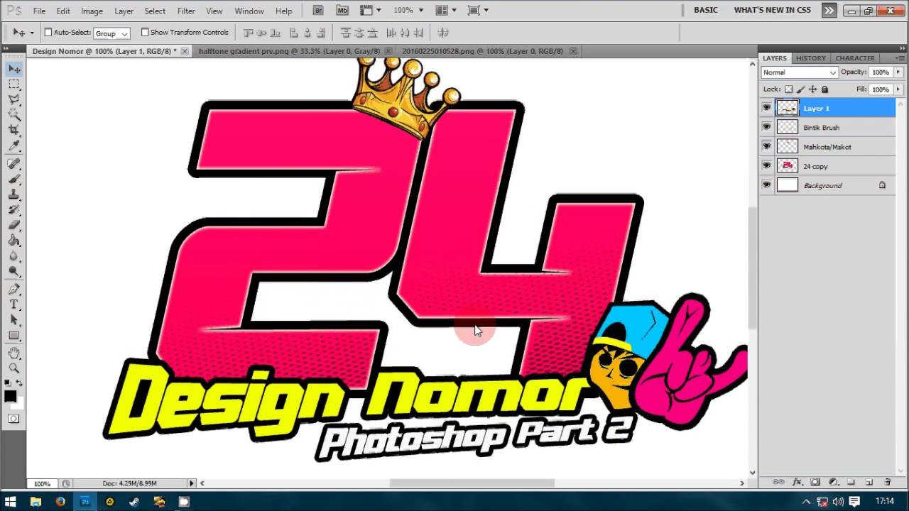 Detail Cara Membuat Desain Nomor Start Nomer 24