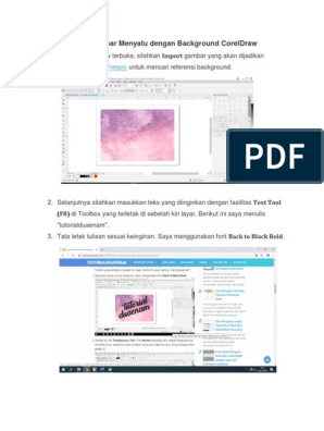 Detail Cara Membuat Gambar Menyatu Dengan Background Di Coreldraw Nomer 28
