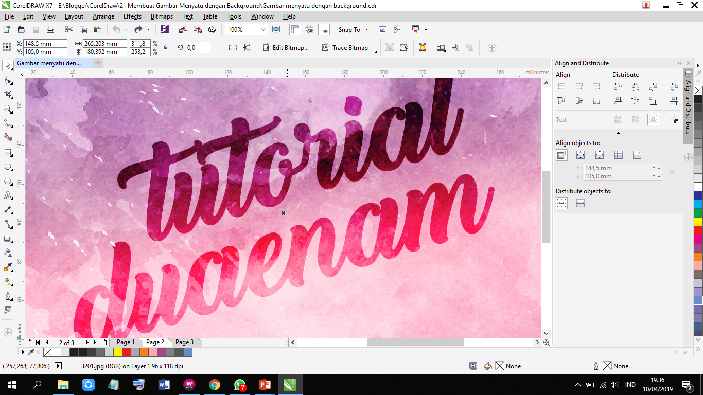 Detail Cara Membuat Gambar Menyatu Dengan Background Di Coreldraw Nomer 8