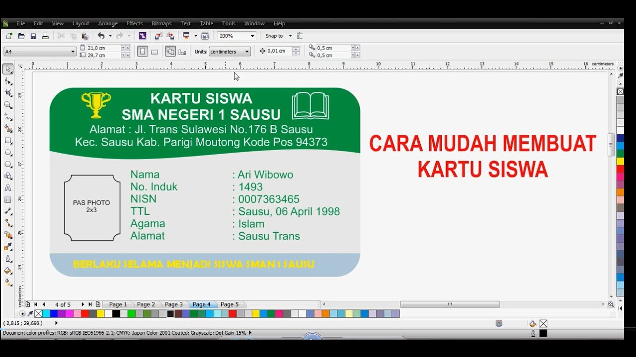 Detail Cara Membuat Id Card Dengan Corel Draw X5 Nomer 17