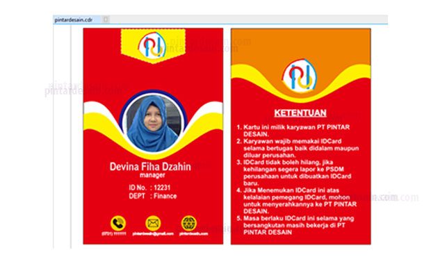 Detail Cara Membuat Id Card Dengan Corel Draw X5 Nomer 30