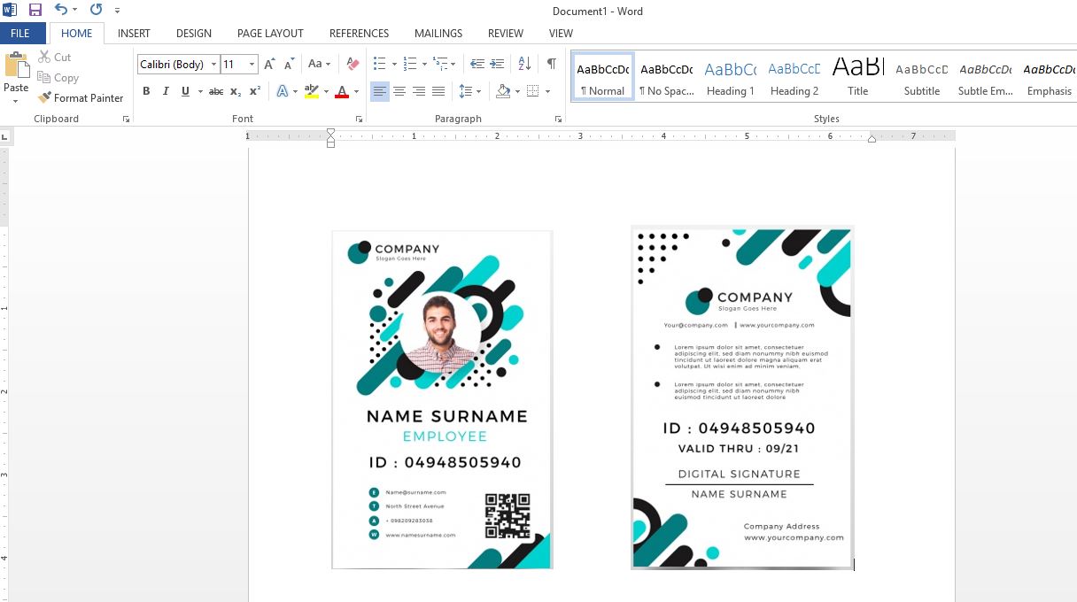 Detail Cara Membuat Id Card Panitia Dengan Microsoft Word 2010 Nomer 21