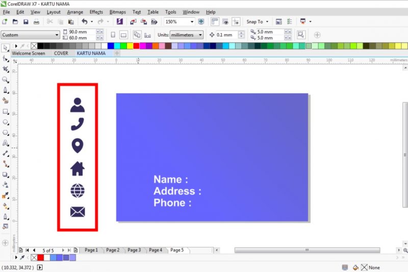 Detail Cara Membuat Kartu Nama Dengan Coreldraw X3 Nomer 12