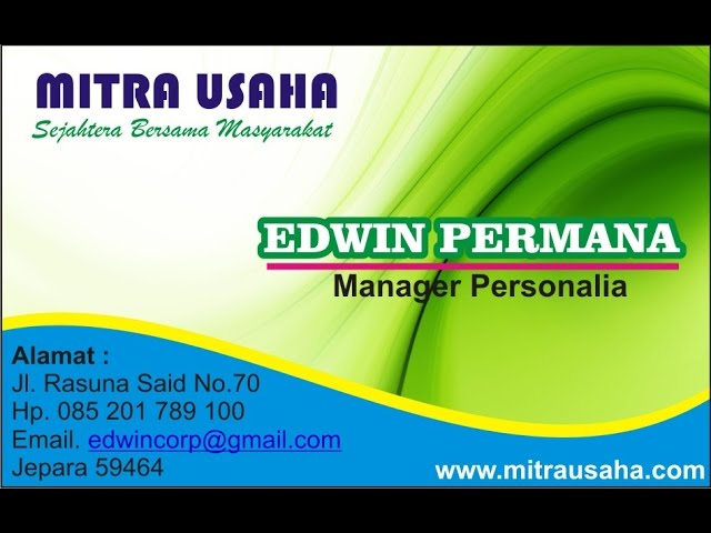 Detail Cara Membuat Kartu Nama Dengan Coreldraw X3 Nomer 4