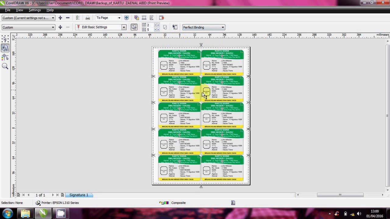 Detail Cara Membuat Kartu Nama Dengan Coreldraw X3 Nomer 49