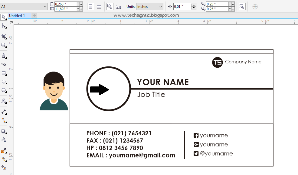 Detail Cara Membuat Kartu Nama Dengan Coreldraw X5 Nomer 17