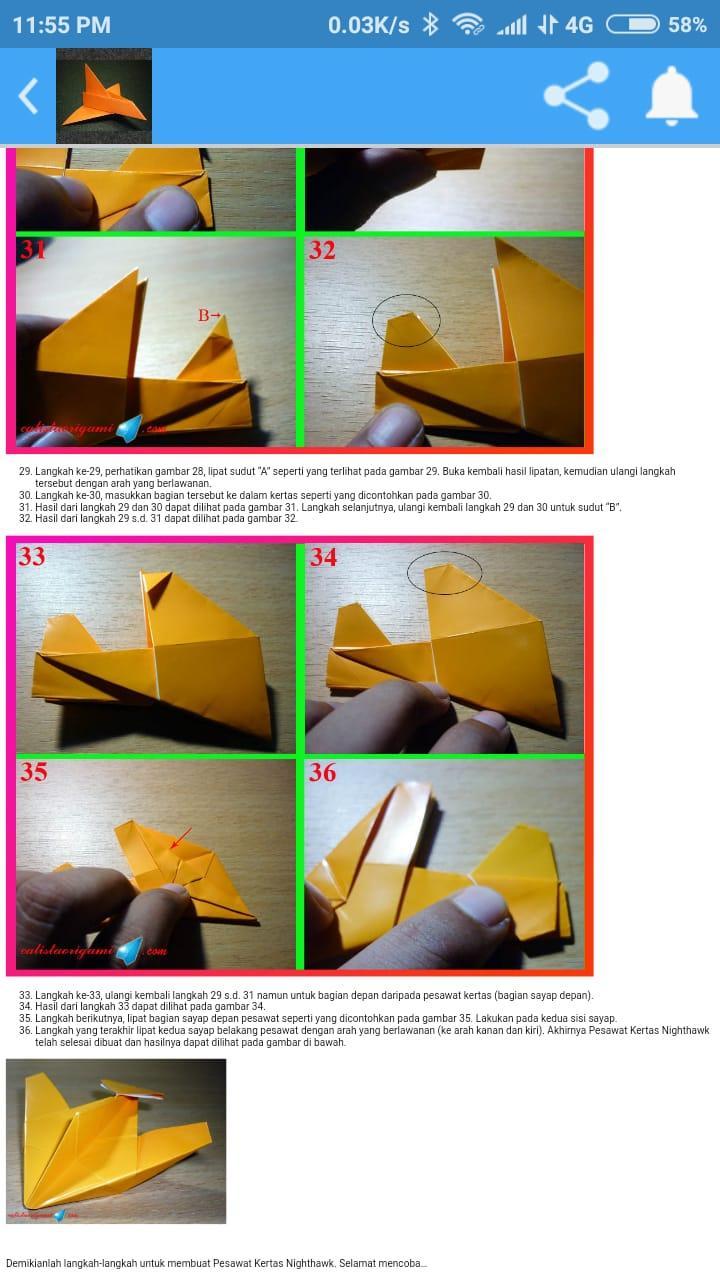 Detail Cara Membuat Pesawat Dari Kertas Origami Nomer 30