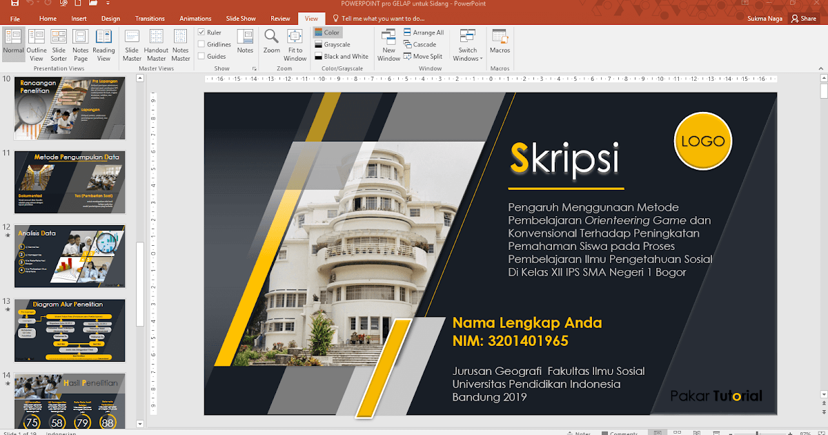 Detail Cara Membuat Powerpoint Untuk Sidang Skripsi Nomer 4