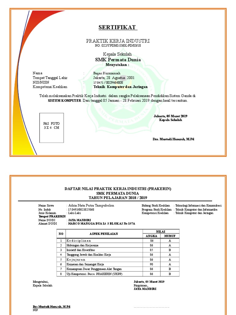 Detail Cara Membuat Sertifikat Pkl Nomer 32