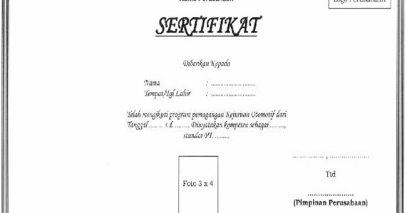 Detail Cara Membuat Sertifikat Pkl Nomer 36