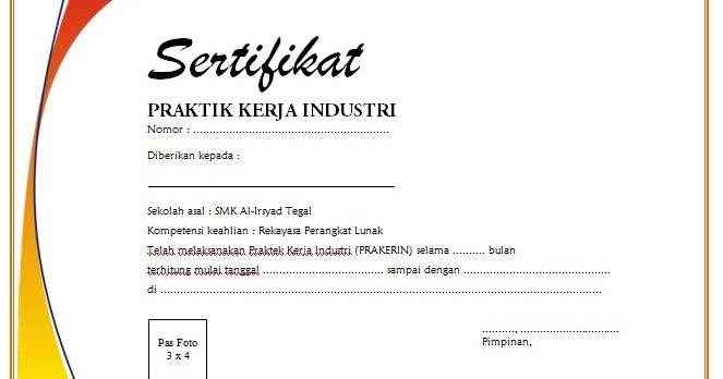 Detail Cara Membuat Sertifikat Pkl Nomer 10