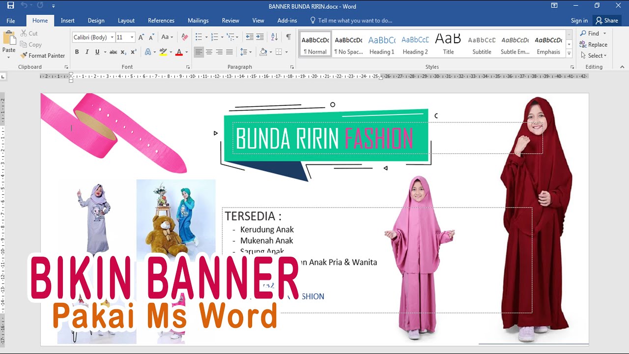 Detail Cara Membuat Spanduk Dengan Microsoft Word 2010 Nomer 5