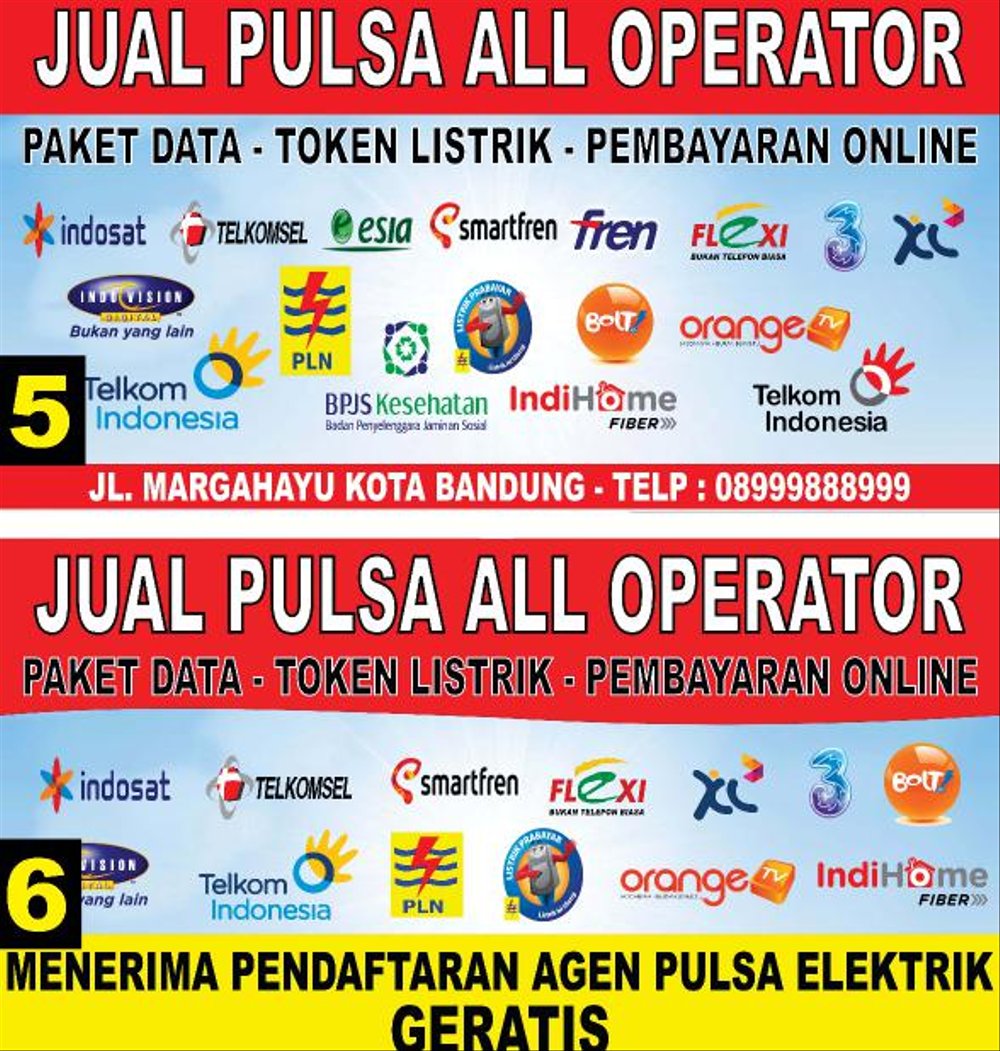 Detail Cara Membuat Spanduk Jual Pulsa Nomer 20