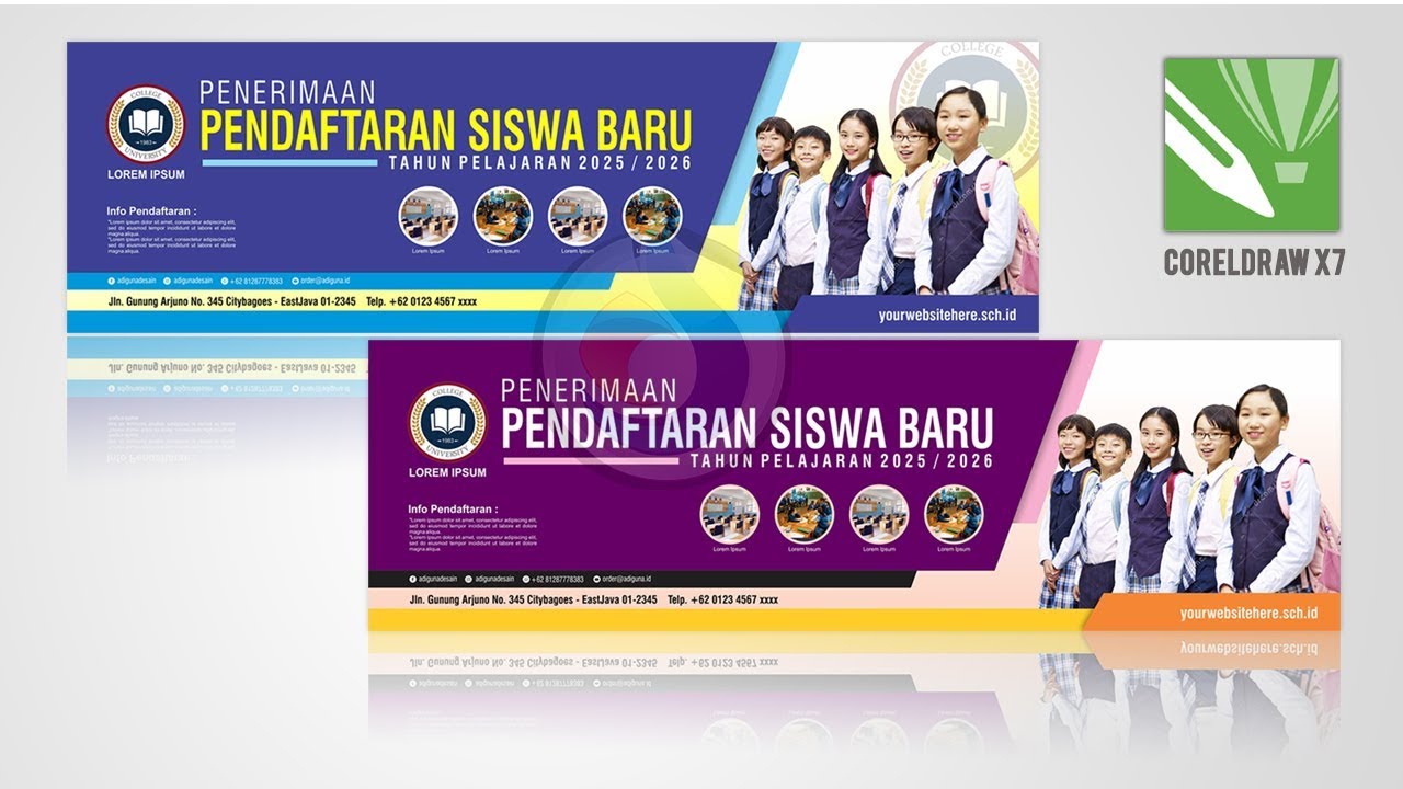 Cara Membuat Spanduk Penerimaan Siswa Baru Dengan Coreldraw - KibrisPDR