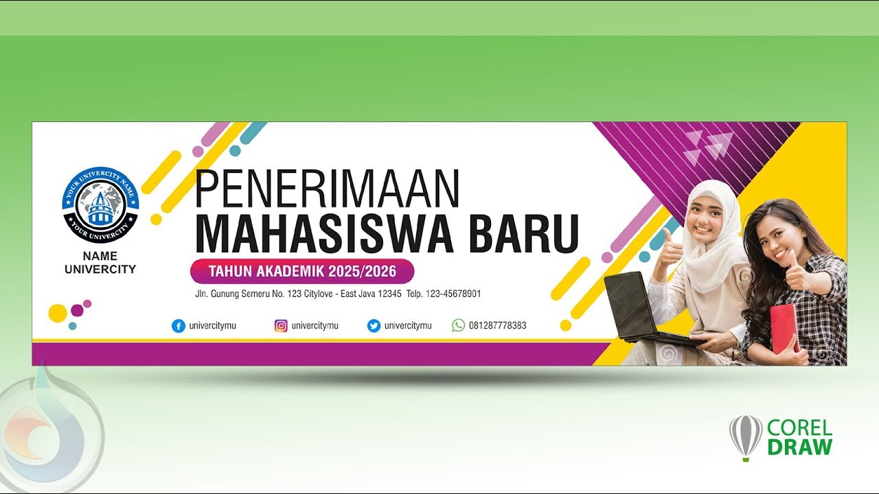 Detail Cara Membuat Spanduk Penerimaan Siswa Baru Dengan Coreldraw Nomer 3