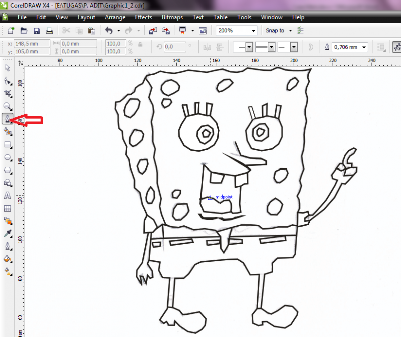 Cara Membuat Spongebob Dengan Coreldraw - KibrisPDR