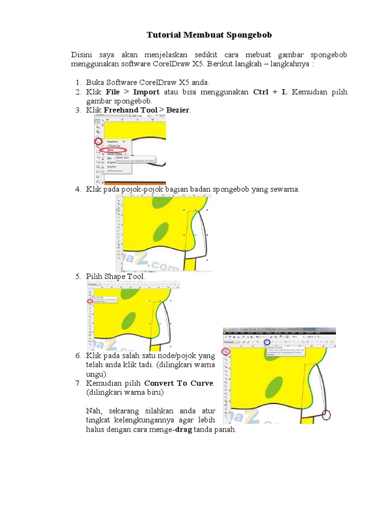 Detail Cara Membuat Spongebob Dengan Coreldraw Nomer 14