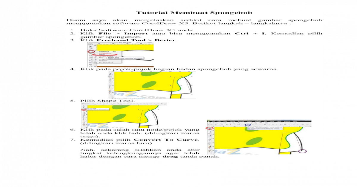 Detail Cara Membuat Spongebob Dengan Coreldraw Nomer 29