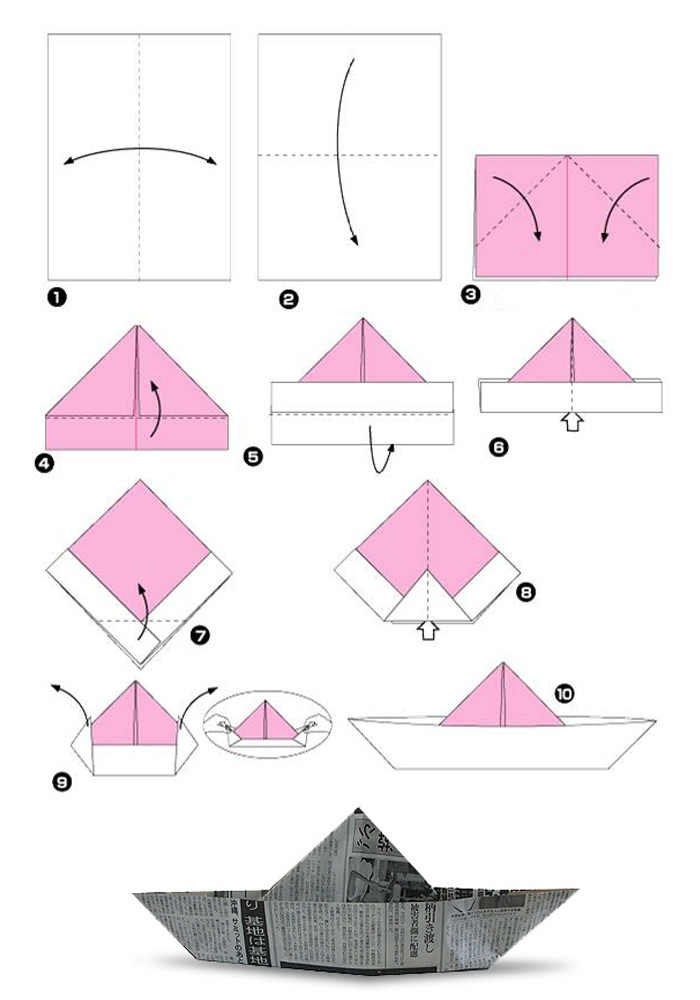 Detail Cara Membuat Topi Dari Kertas Origami Nomer 16