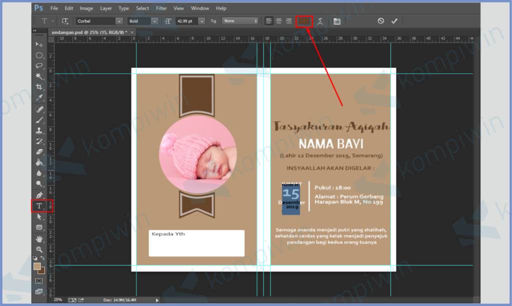 Detail Cara Membuat Undangan Aqiqah Dengan Photoshop Nomer 3