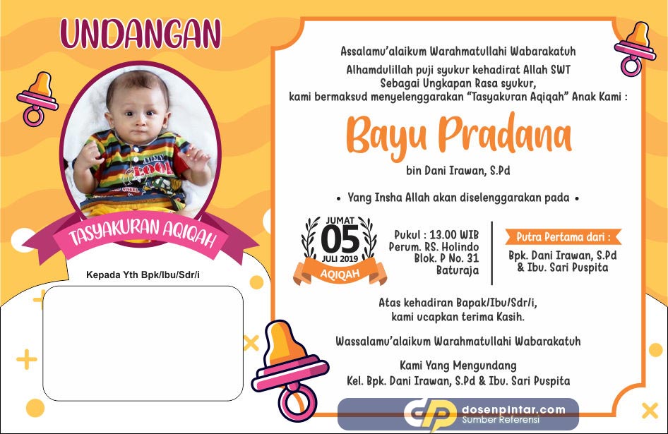 Detail Cara Membuat Undangan Aqiqah Dengan Photoshop Nomer 57