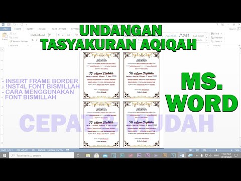 Detail Cara Membuat Undangan Aqiqah Di Word Nomer 37