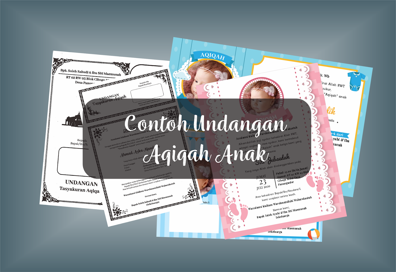 Detail Cara Membuat Undangan Aqiqah Di Word Nomer 44