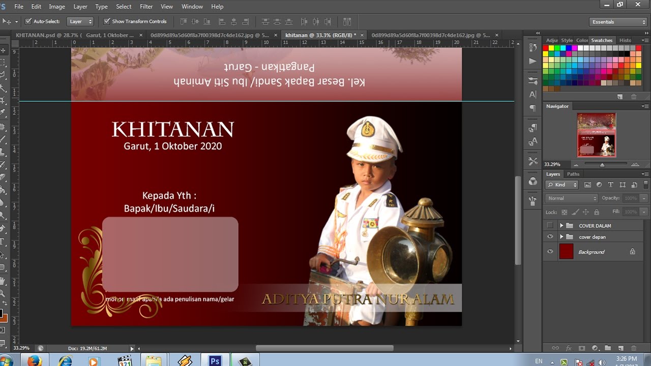 Cara Membuat Undangan Khitanan Dengan Photoshop - KibrisPDR