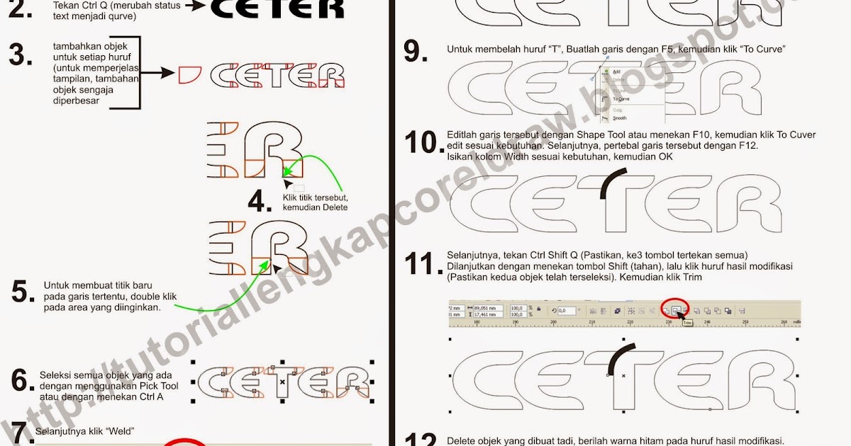 Detail Cara Memodifikasi Huruf Pada Coreldraw Nomer 6