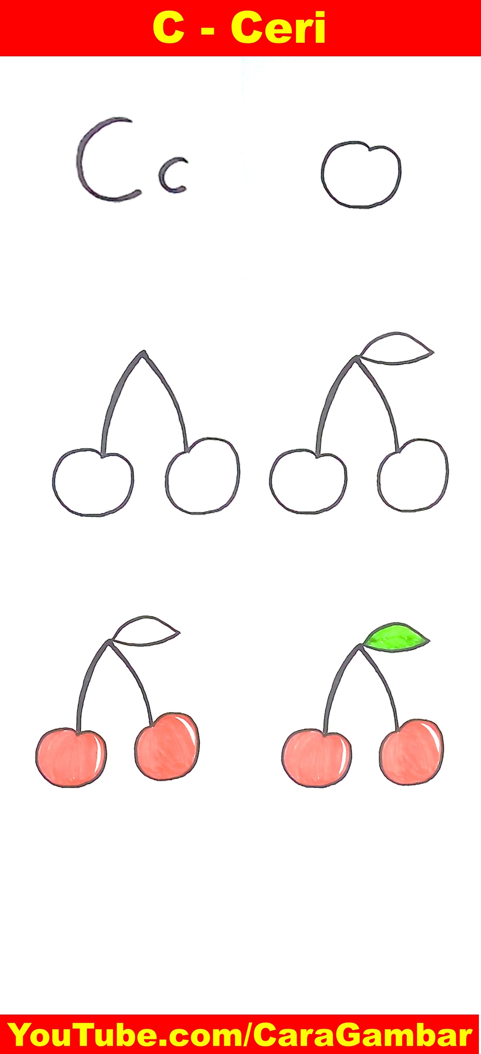 Detail Cara Menggambar Buah Ceri Nomer 2