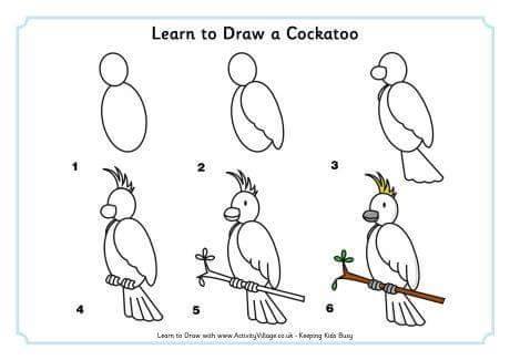 Detail Cara Menggambar Burung Yang Gampang Nomer 16