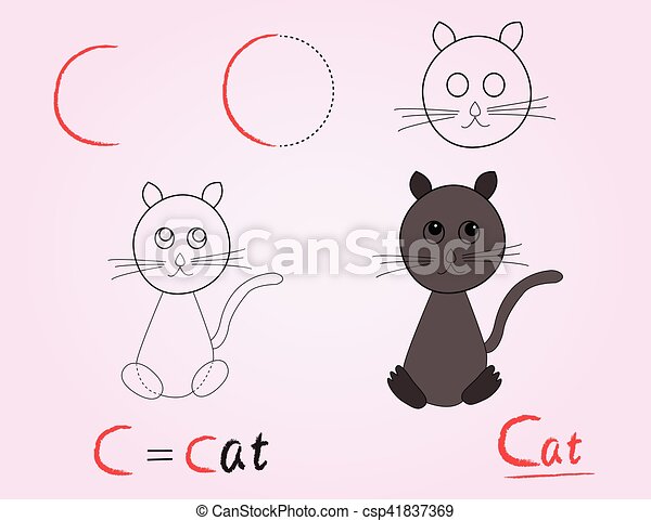 Detail Cara Menggambar Cartoon Cat Nomer 24