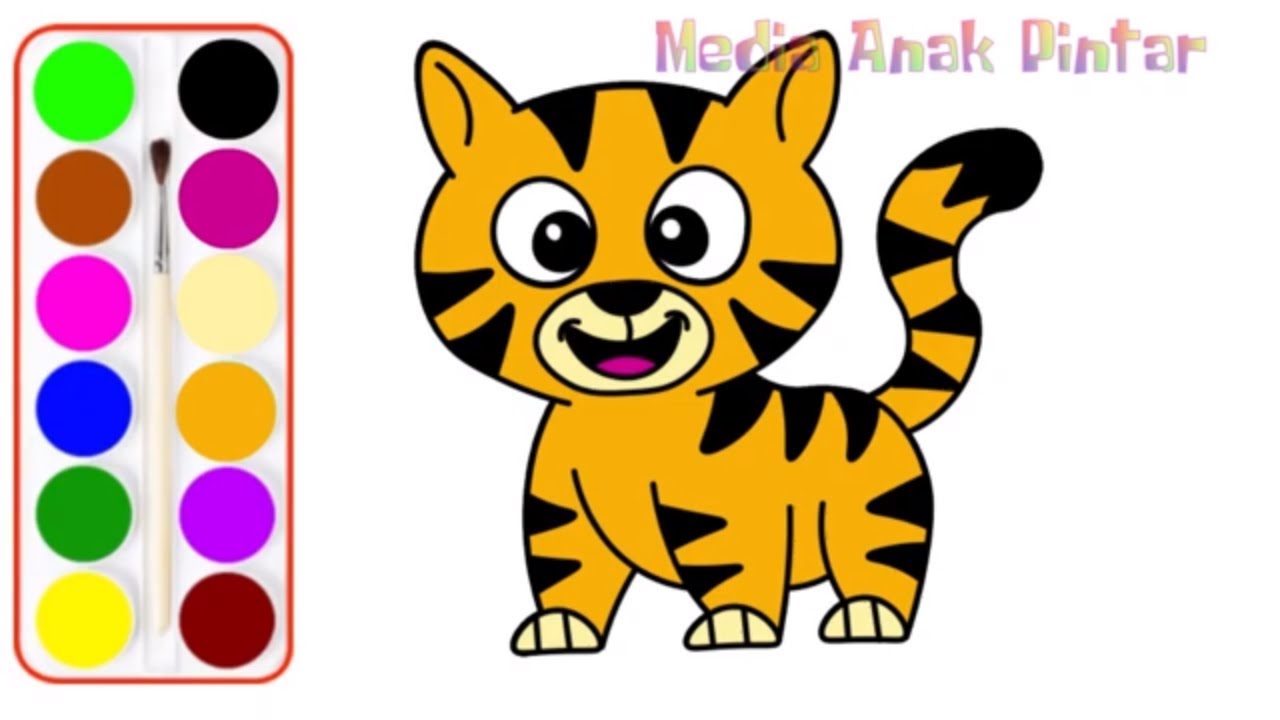 Detail Cara Menggambar Harimau Untuk Anak Tk Koleksi Nomer 6