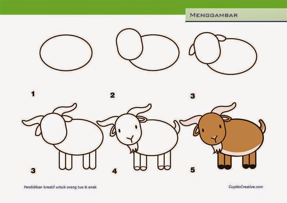 Cara Menggambar Kambing Yang Mudah - KibrisPDR