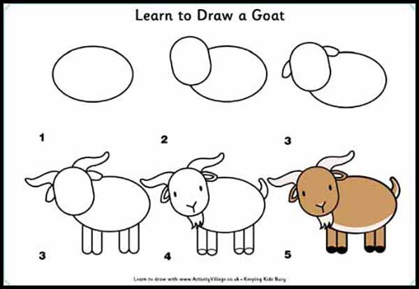 Detail Cara Menggambar Kambing Yang Mudah Nomer 3