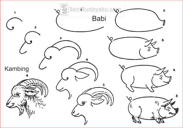 Detail Cara Menggambar Kambing Yang Mudah Nomer 22
