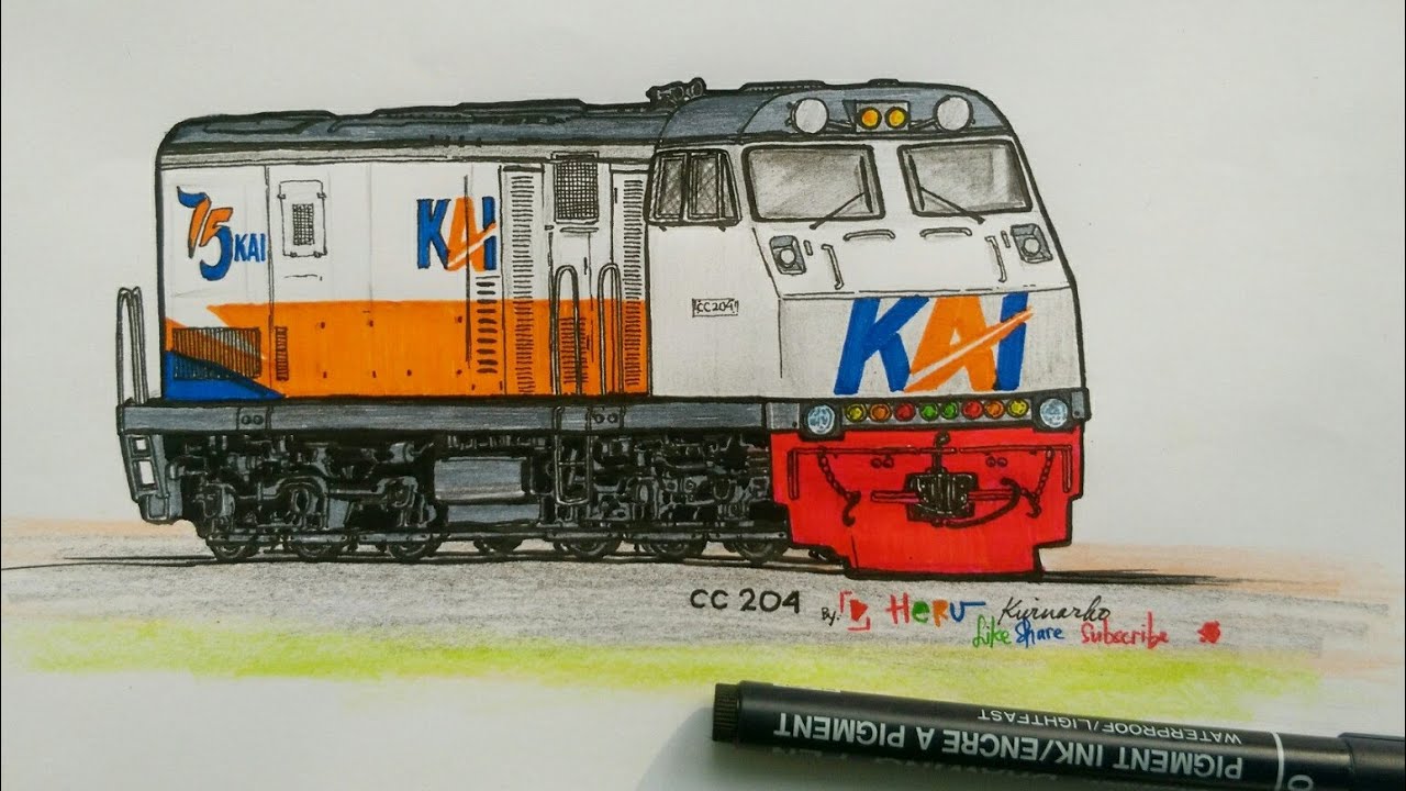 Detail Cara Menggambar Kereta Api Cc 206 Nomer 4