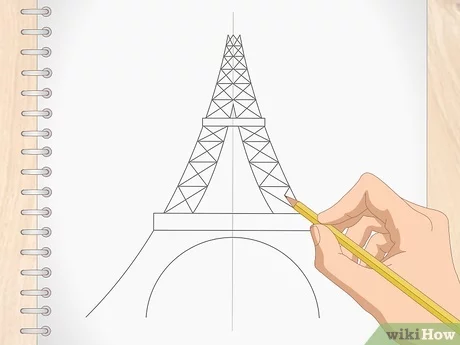 Detail Cara Menggambar Menara Eiffel Dengan Pensil Nomer 2
