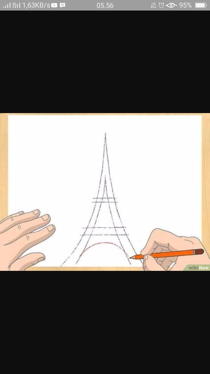 Detail Cara Menggambar Menara Eiffel Dengan Pensil Nomer 18